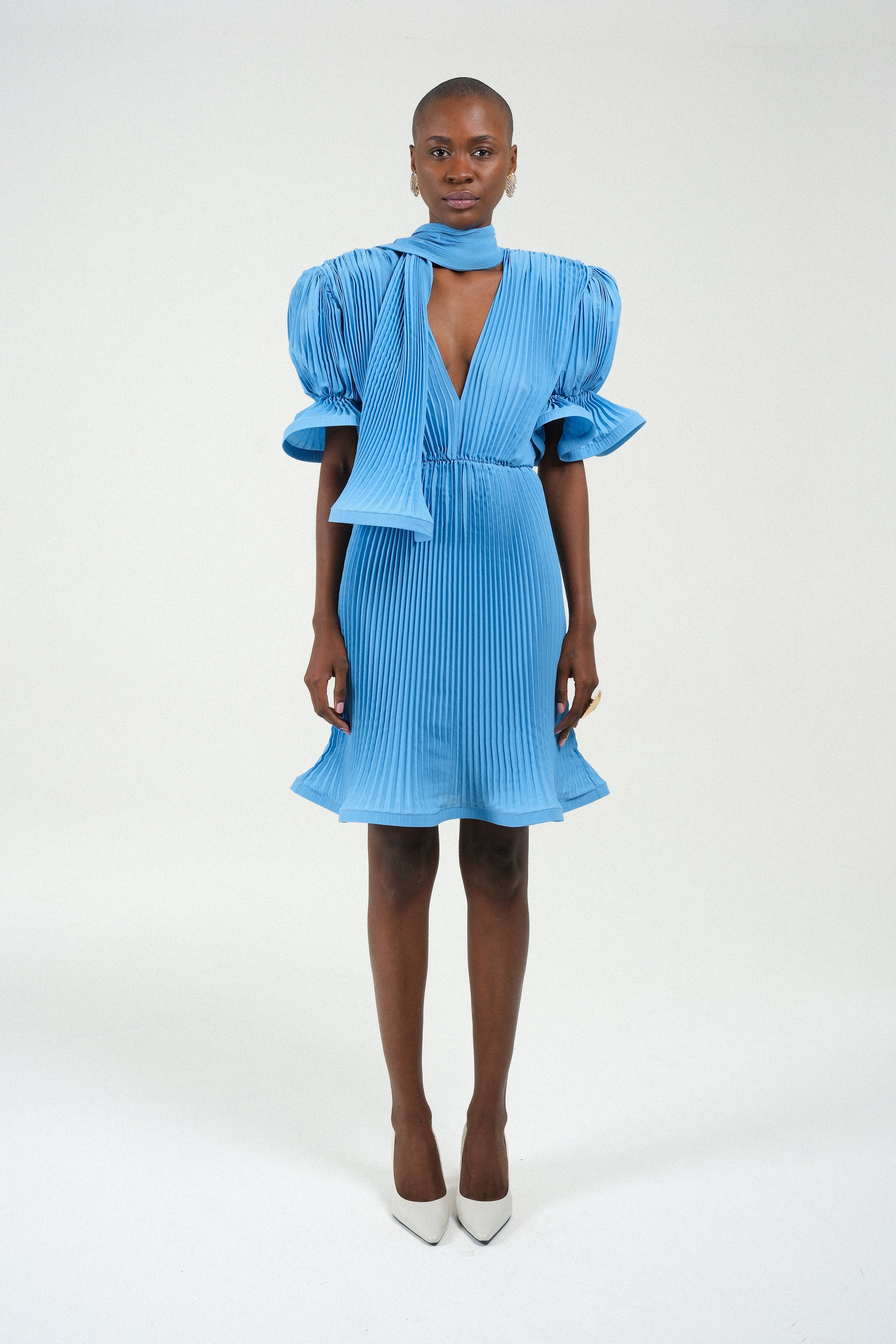 puffy midi dress Pleated Puffy Midi Dress – Rowen Rose