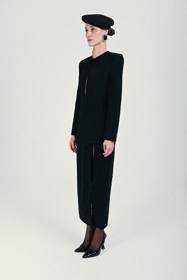 Long Dress with Bow Details