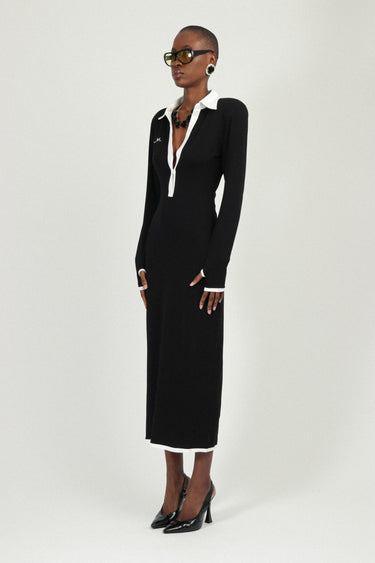 Long Sleeves Jersey Polo Dress