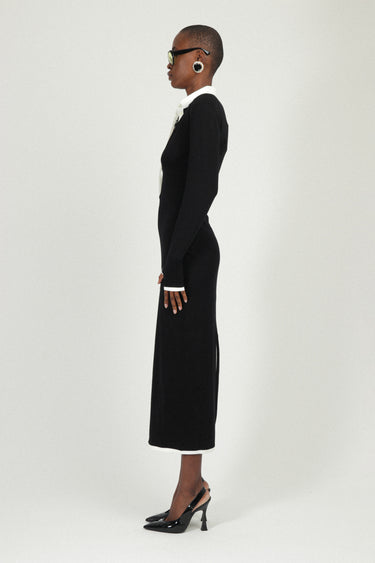 Long Sleeves Jersey Polo Dress