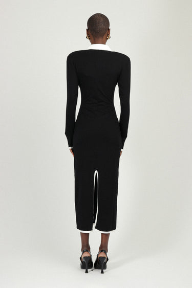 Long Sleeves Jersey Polo Dress