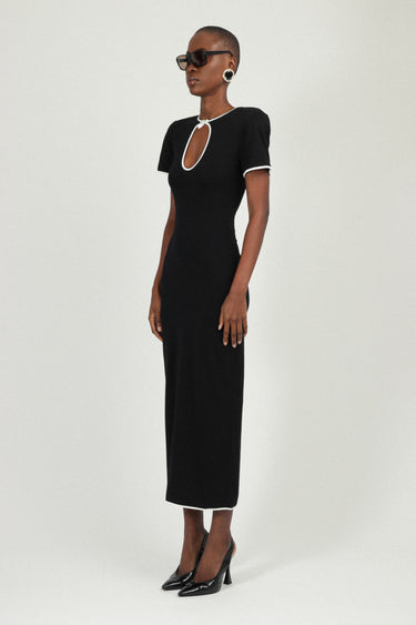 Cut-out Jersey Long Dress