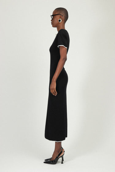 Cut-out Jersey Long Dress