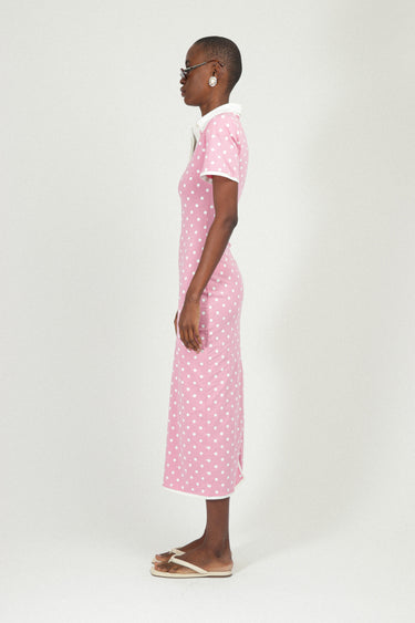 Polka Dots Jersey Polo Dress
