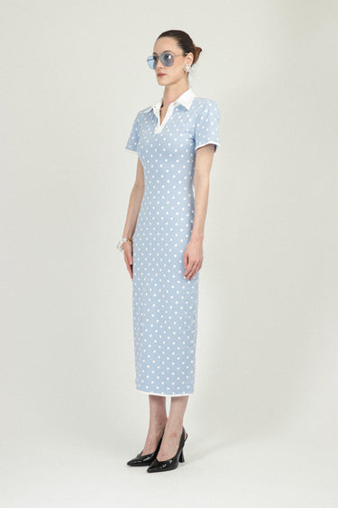 Polka Dots Jersey Polo Dress