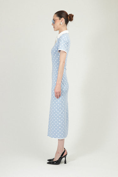 Polka Dots Jersey Polo Dress