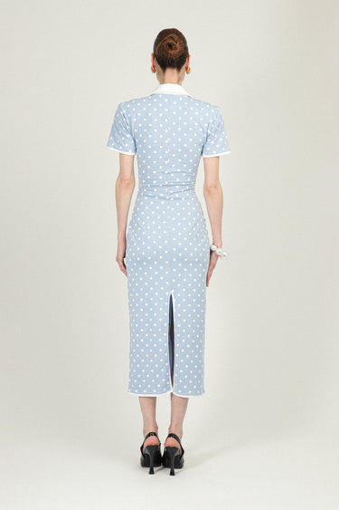 Polka Dots Jersey Polo Dress
