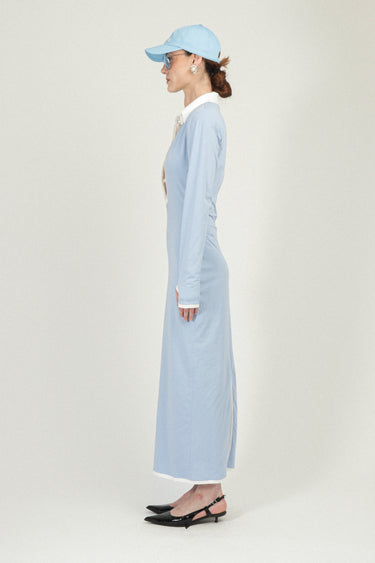 Long Sleeves Jersey Polo Dress