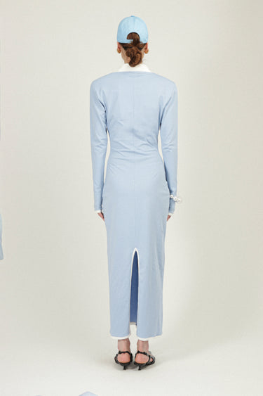 Long Sleeves Jersey Polo Dress