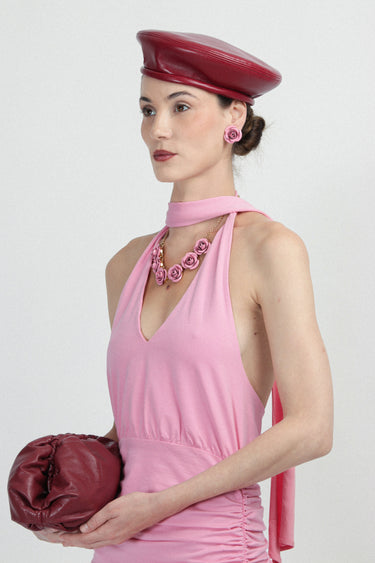 Eco Leather Beret Hat