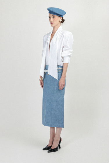 Oversized Shirt with Scarf