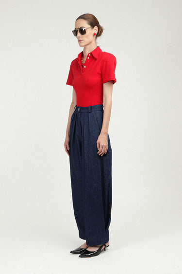 Jersey Polo with Shoulder Pads