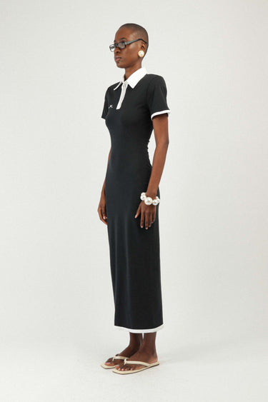 Bi-color Jersey Polo Dress