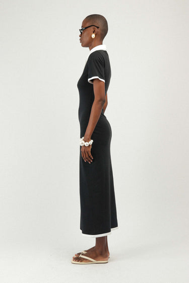 Bi-color Jersey Polo Dress