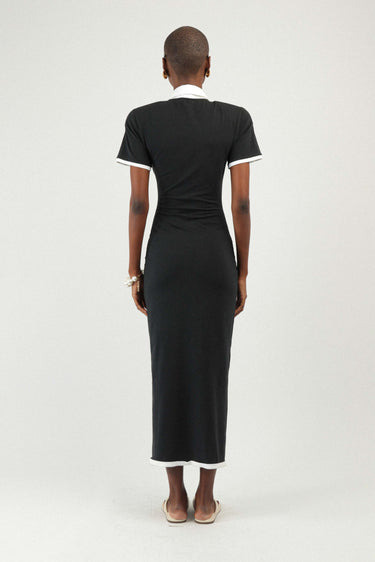 Bi-color Jersey Polo Dress