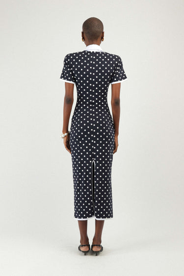 Polka Dots Jersey Polo Dress