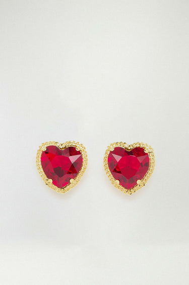 Heart Cut Crystal Earrings