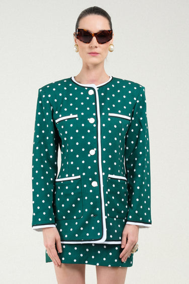 Polka Dots Jacket with Pockets