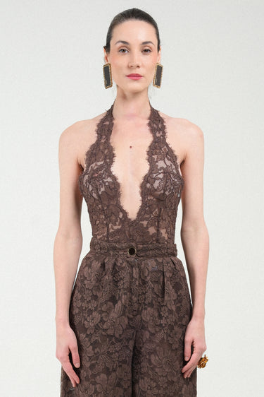 Lace V Neck Bodysuit