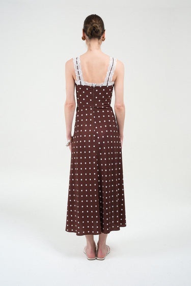 Polka Dots Dress with Lace Details