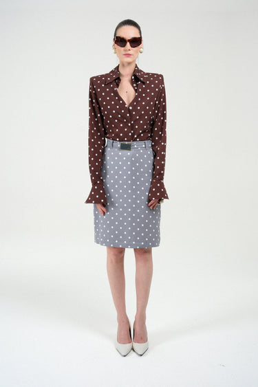 Polka Dots Midi Skirt