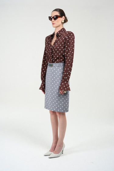 Polka Dots Midi Skirt