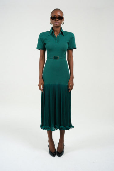 Polo Dress with Pleated Skirt Rowen Rose Polo Dress with Pleated Skirt Rowen Rose