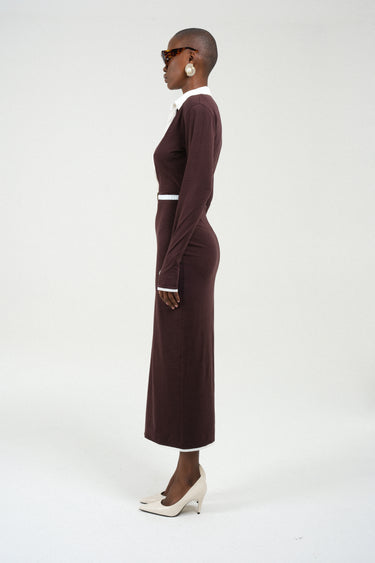 Long Sleeves Jersey Polo Dress