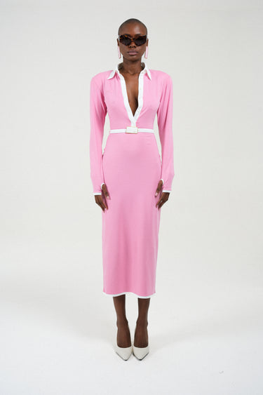 Long Sleeves Jersey Polo Dress