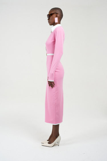 Long Sleeves Jersey Polo Dress