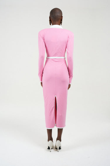 Long Sleeves Jersey Polo Dress