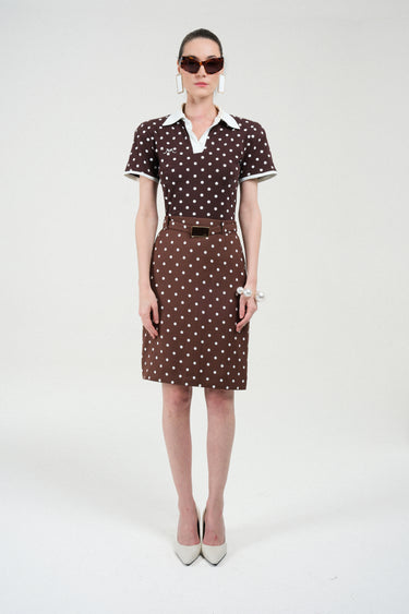 Polka Dots Midi Skirt