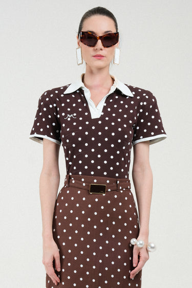 Polka Dots Short Sleeves Polo