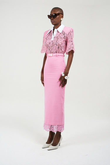 Lace Oversized Signature Polo