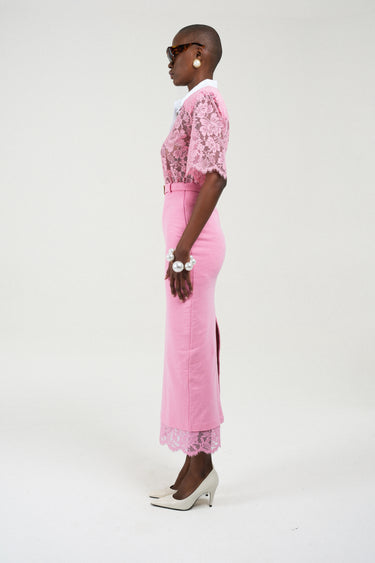 Lace Oversized Signature Polo