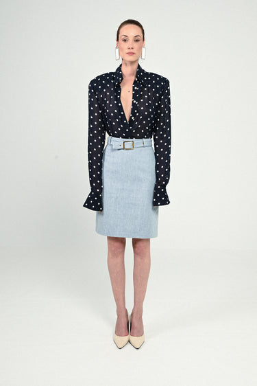 Denim Midi Skirt