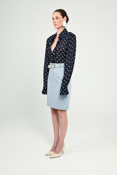 Denim Midi Skirt