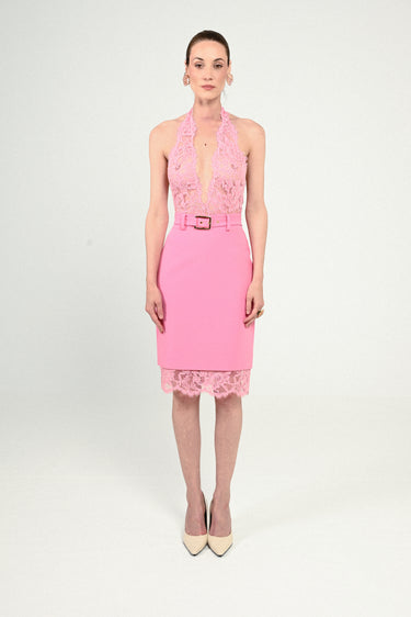 Midi Skirt with Lace Details