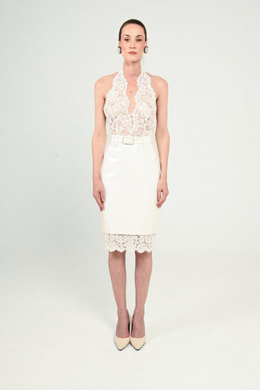 Lace V Neck Bodysuit