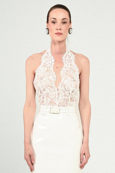 Lace V Neck Bodysuit