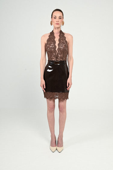 Lace V Neck Bodysuit