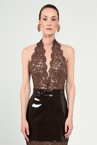 Lace V Neck Bodysuit