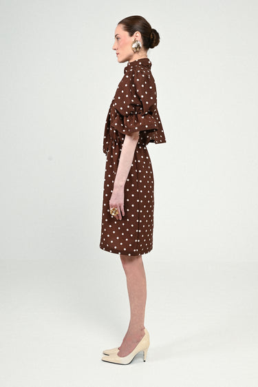 Polka Dots Puffy Midi Dress