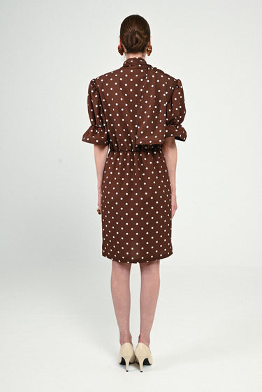 Polka Dots Puffy Midi Dress