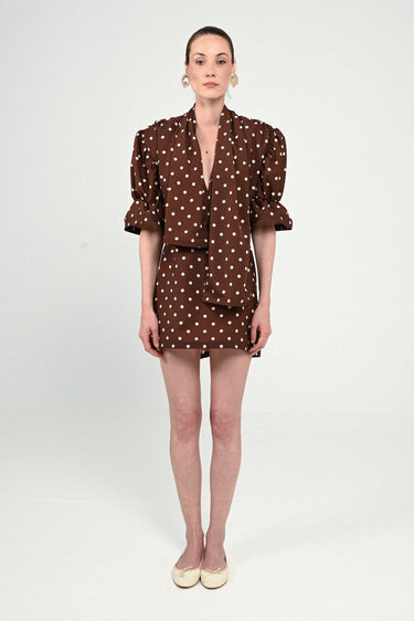 Polka Dots Puffy Mini Dress
