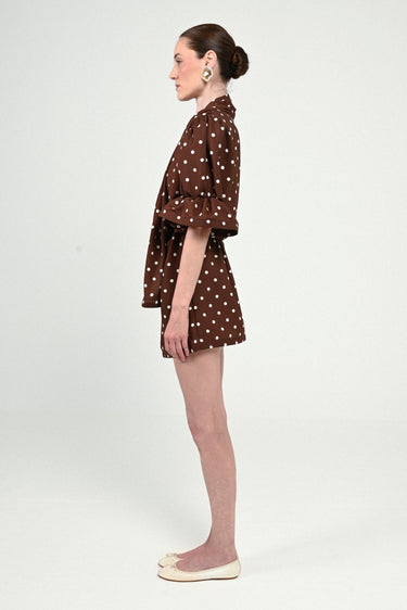 Polka Dots Puffy Mini Dress