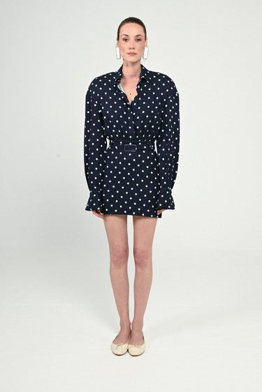 Polka Dots Raglan Mini Dress