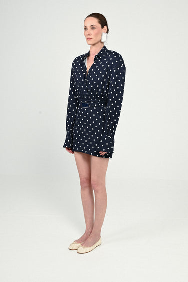 Polka Dots Raglan Mini Dress