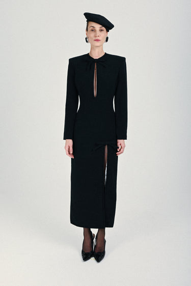 Long Dress with Bow Details