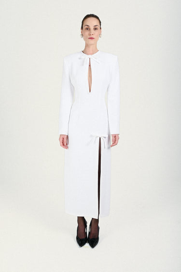 Long Dress with Bow Details